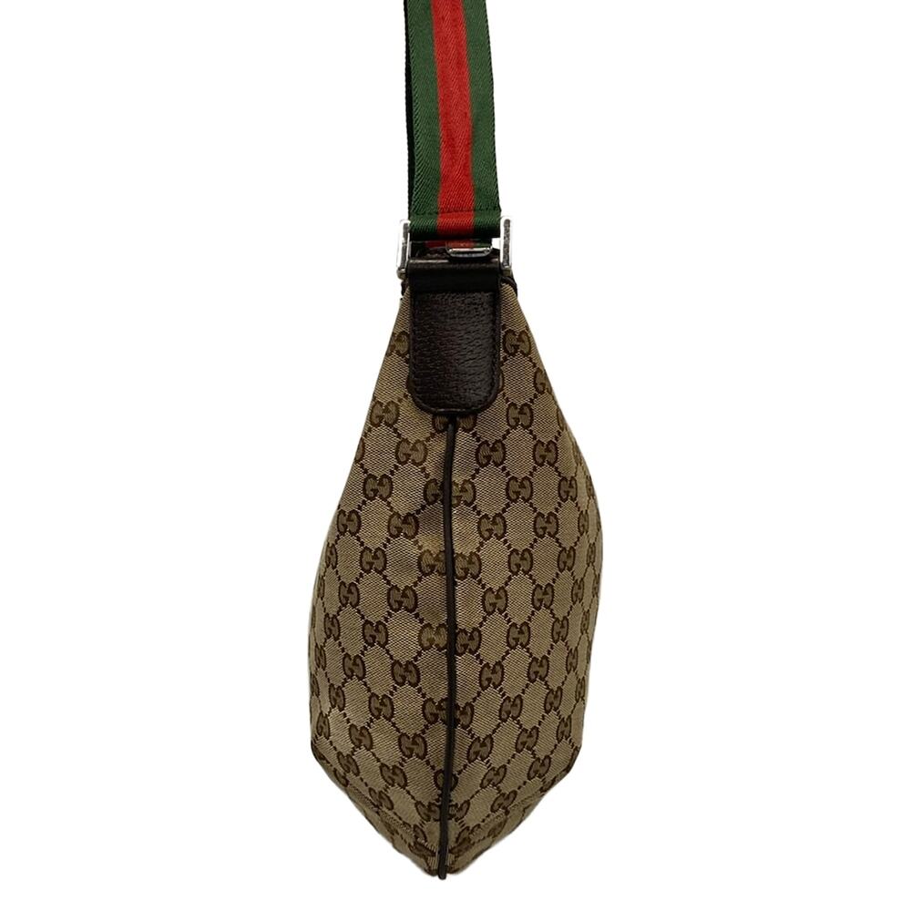 Gucci GG/Shelly Shoulder Bag 189752 Beige Dark Brown Multi Jacquard Leather - Picture 4 of 15